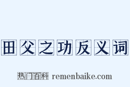田父之功反义词是什么意思的图片
